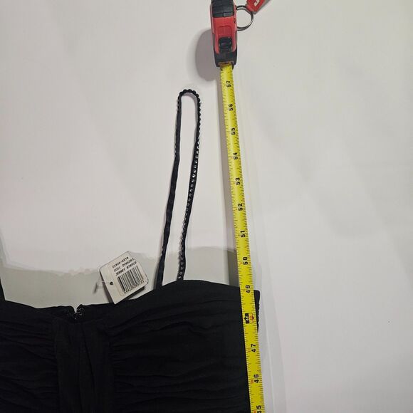 New BCBG Paris MAXI Dress with Color Block Rhinestone Straps Size 2 - Picture 5 of 12